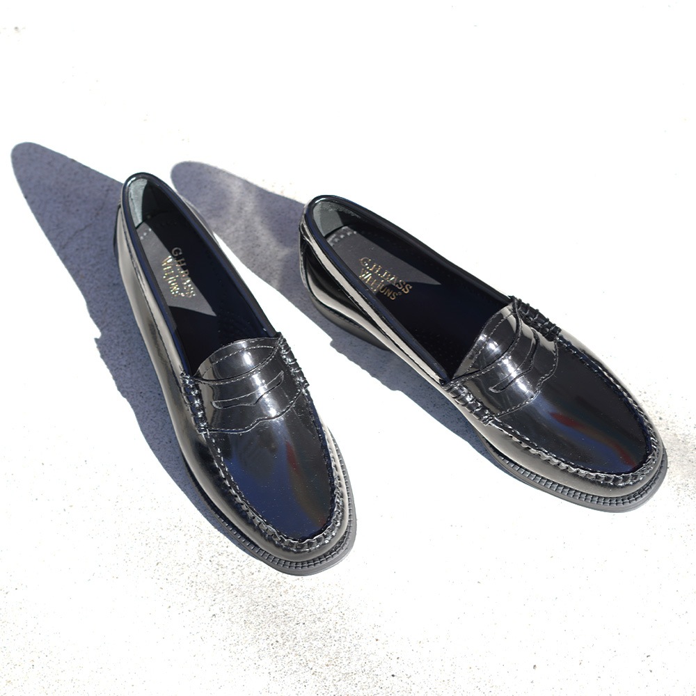 【期間限定SALE／10%OFF】ローファー レディース パテントレザー ジーエイチバス BLACK PATENT  G.H.BASS 【国内正規品】BA41711