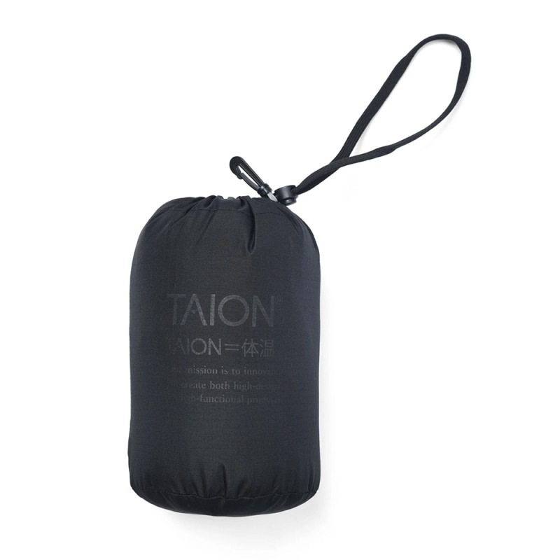 ダウンベスト    インナージャケット ミリタリー DOWN クルーネック ボタン タイオン 体温 TAION-004B2ML-1