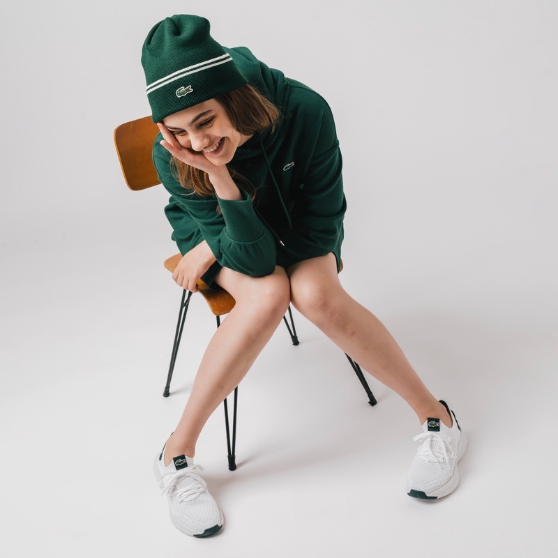 スニーカー  ラコステ ニット COURT-DRIVE KNIT  LACOSTE