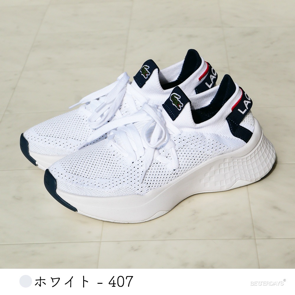 スニーカー  ラコステ ニット COURT-DRIVE KNIT  LACOSTE