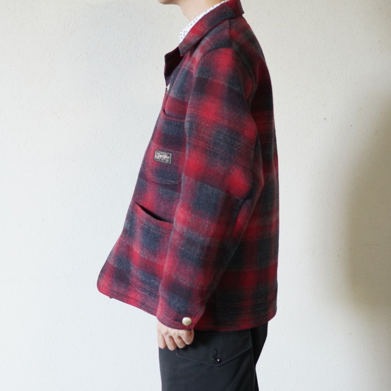 チェックコート メンズ コットン ウール ネイティブ シュガーケーン Lot No. SC15843 COTTON CHECK×WOOL JACQUARD WORK COAT SUGAR CANE