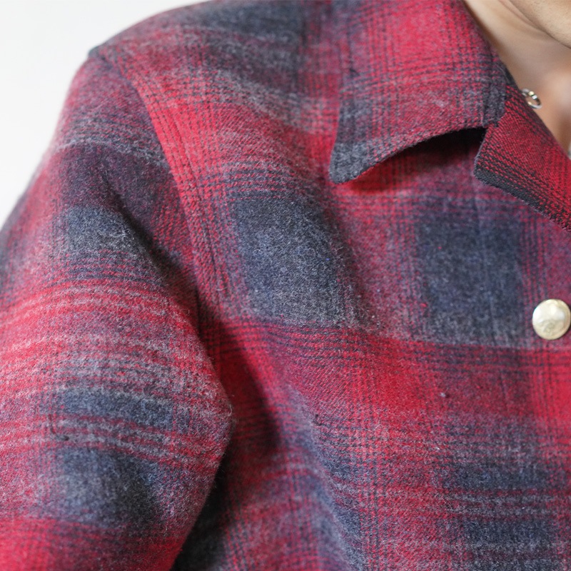 チェックコート メンズ コットン ウール ネイティブ シュガーケーン Lot No. SC15843 COTTON CHECK×WOOL JACQUARD WORK COAT SUGAR CANE
