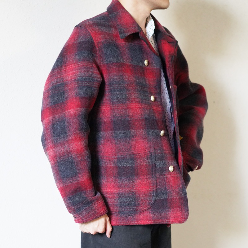 チェックコート メンズ コットン ウール ネイティブ シュガーケーン Lot No. SC15843 COTTON CHECK×WOOL JACQUARD WORK COAT SUGAR CANE