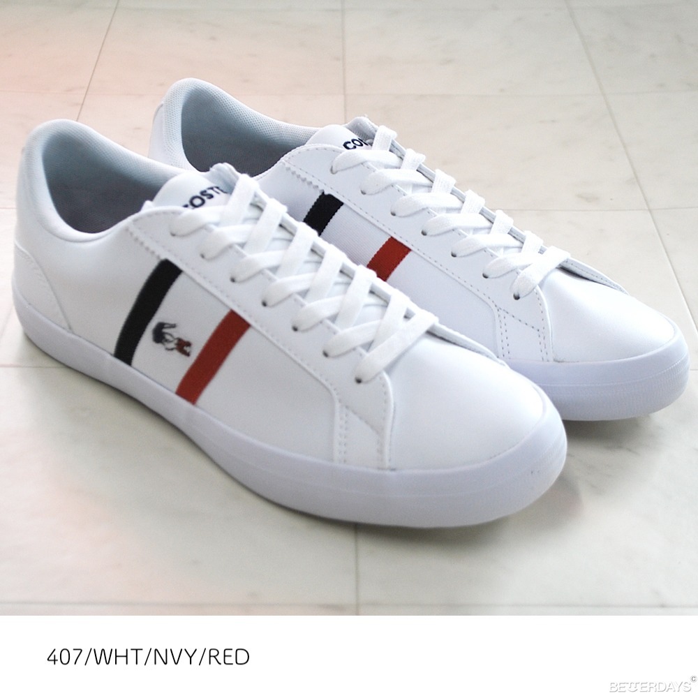 スニーカー  ラコステ LACOSTE LEROND TRI 1 MENS ホワイト トリコカラー カジュアルシューズ 