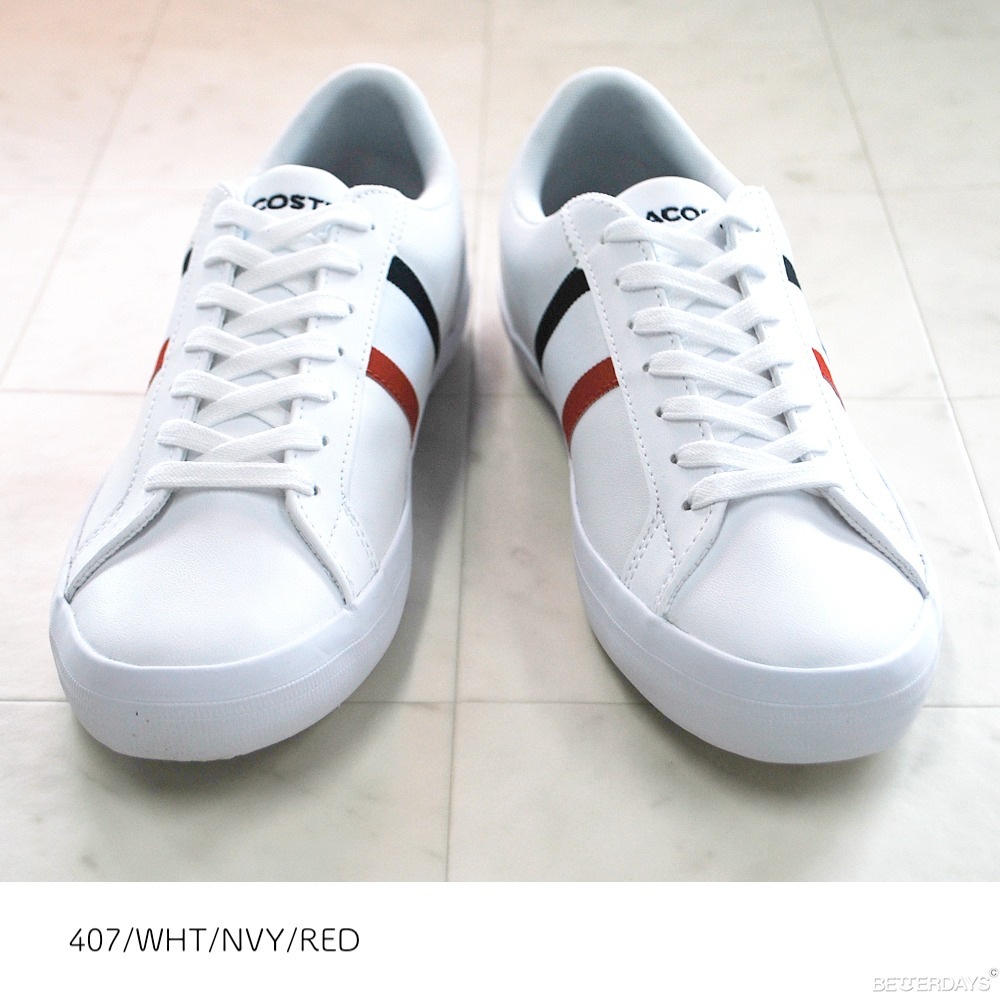 スニーカー  ラコステ LACOSTE LEROND TRI 1 MENS ホワイト トリコカラー カジュアルシューズ 