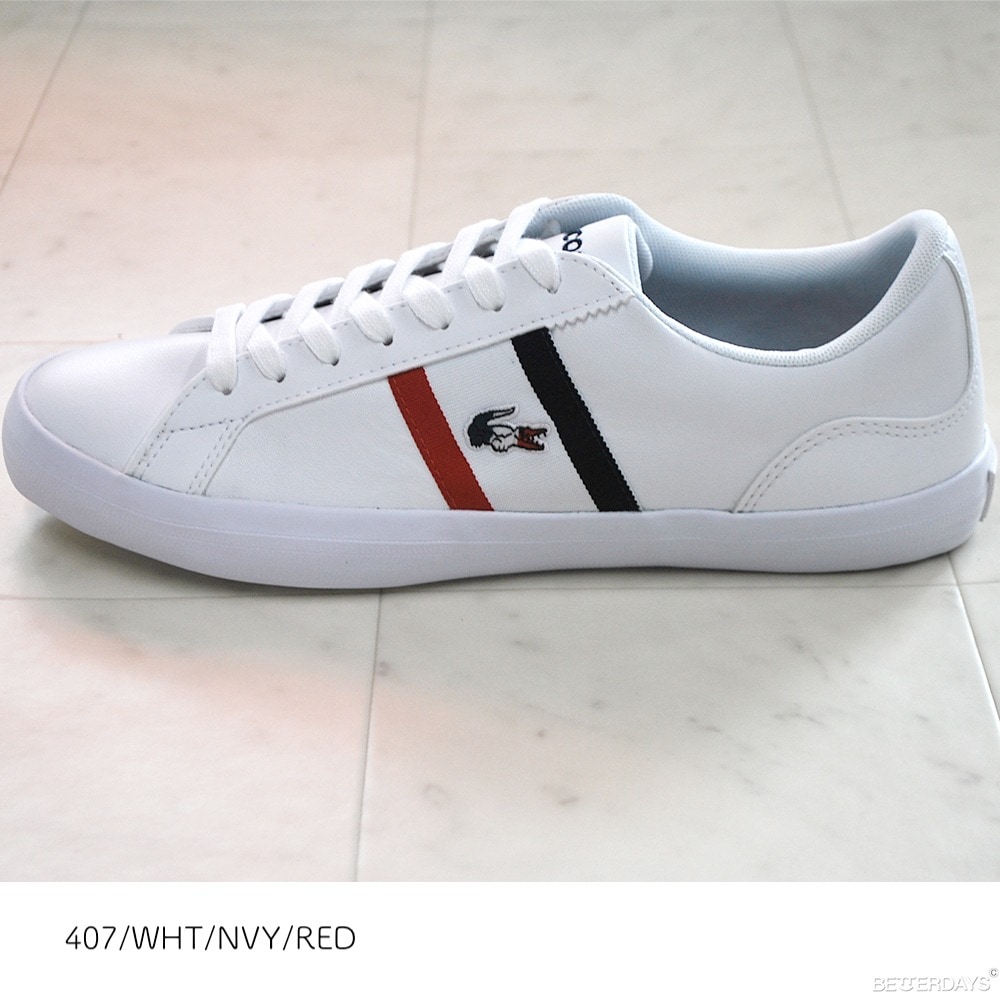 スニーカー  ラコステ LACOSTE LEROND TRI 1 MENS ホワイト トリコカラー カジュアルシューズ 