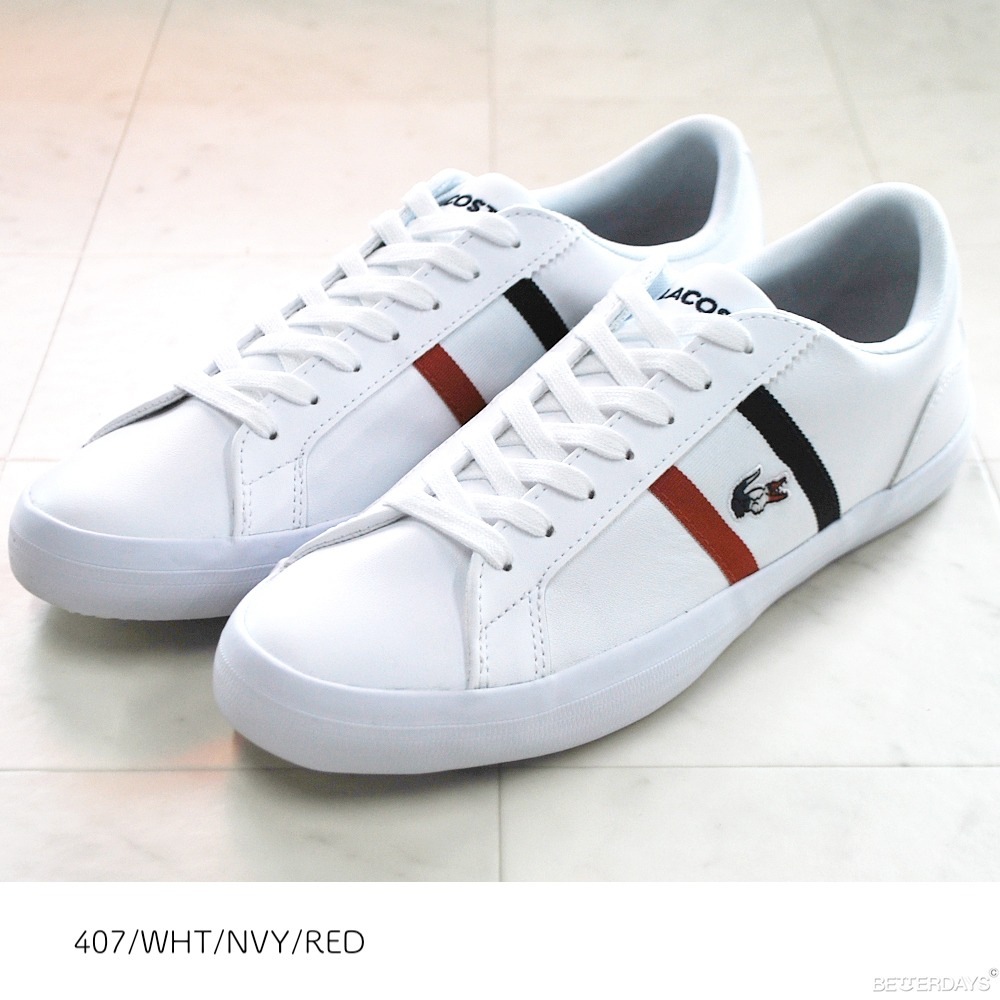 スニーカー  ラコステ LACOSTE LEROND TRI 1 MENS ホワイト トリコカラー カジュアルシューズ 