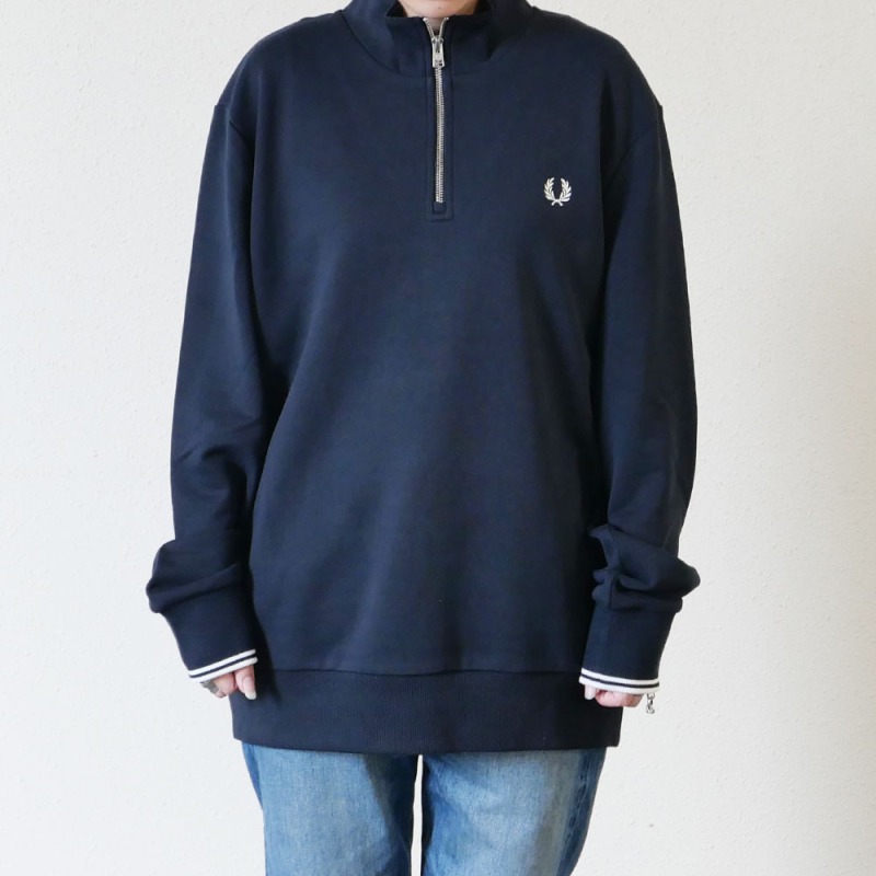 【26AW 一部予約】 ハーフジップ スウェット メンズ レディース ユニセックス フレッドペリー  M3574 HALF ZIP SWEATSHIRT 【国内正規品】 FRED PERRY