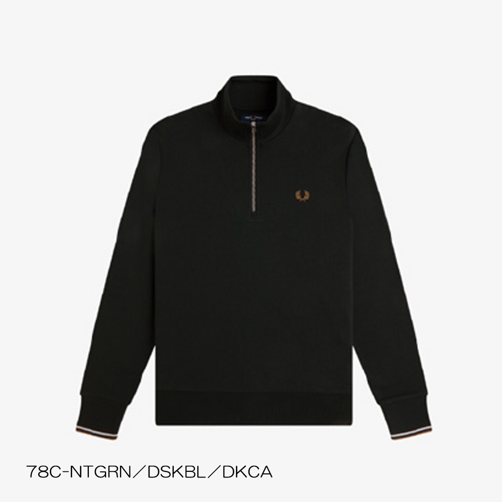【26AW 一部予約】 ハーフジップ スウェット メンズ レディース ユニセックス フレッドペリー  M3574 HALF ZIP SWEATSHIRT 【国内正規品】 FRED PERRY