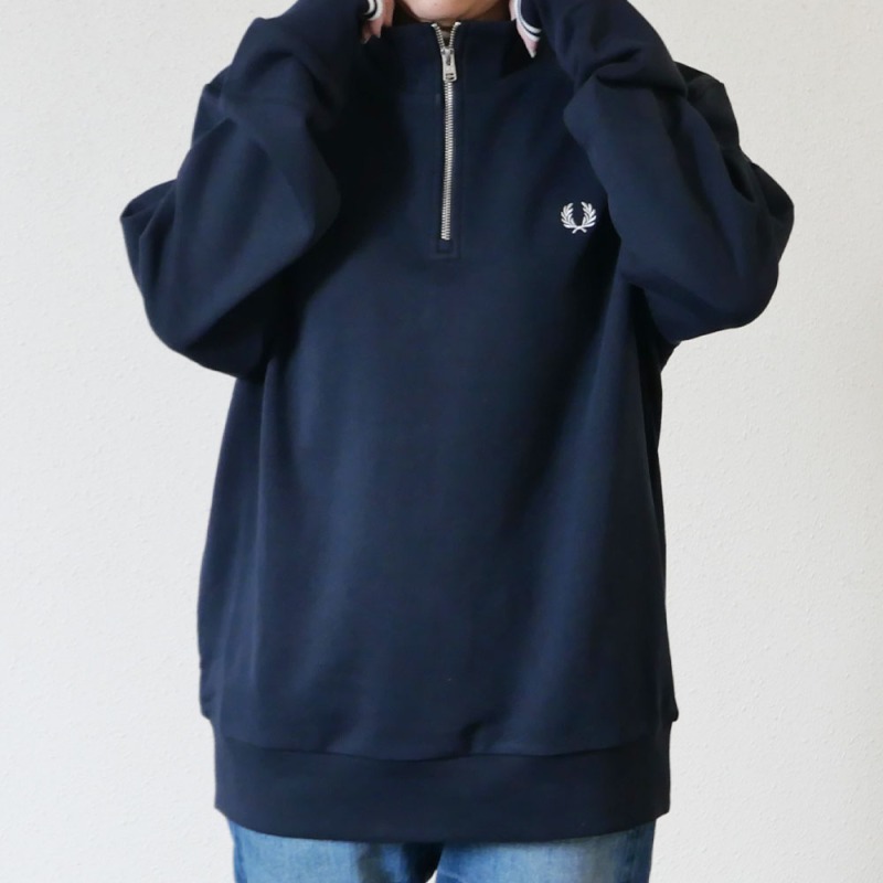 ハーフジップ スウェット メンズ フレッドペリー  M3574 HALF ZIP SWEATSHIRT 【国内正規品】 FRED PERRY