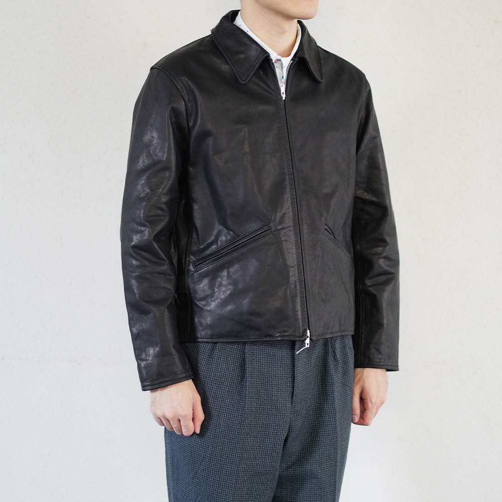 極美品 JAMES GROSE カールトンCARLTON (馬革) ホースレザー CARLTON JAMES GROSE HORSE LEATHER ライダース レザージャケット 革