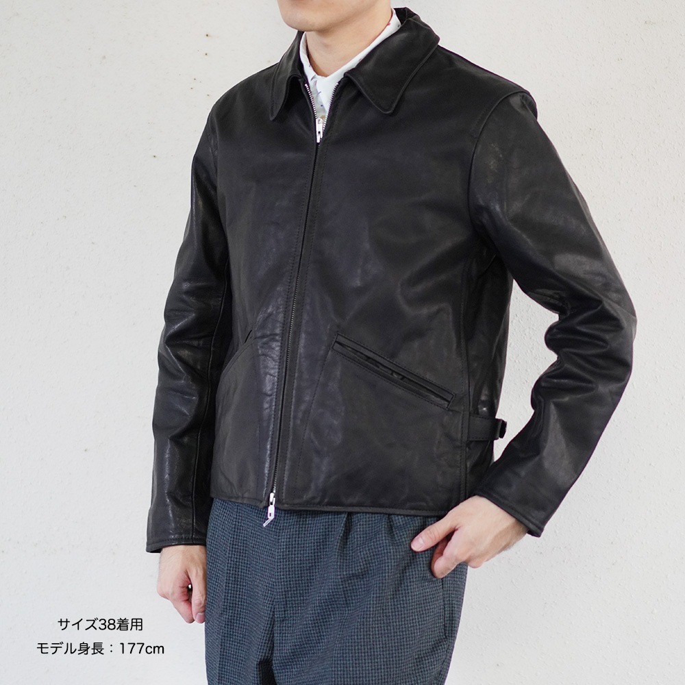 【26AW予約26年11月中旬ごろ入荷】CARLTON JAMES GROSE HORSE LEATHER ライダース レザージャケット 革ジャン  カールトン ジェームスグロース  ホースレザー  馬革   