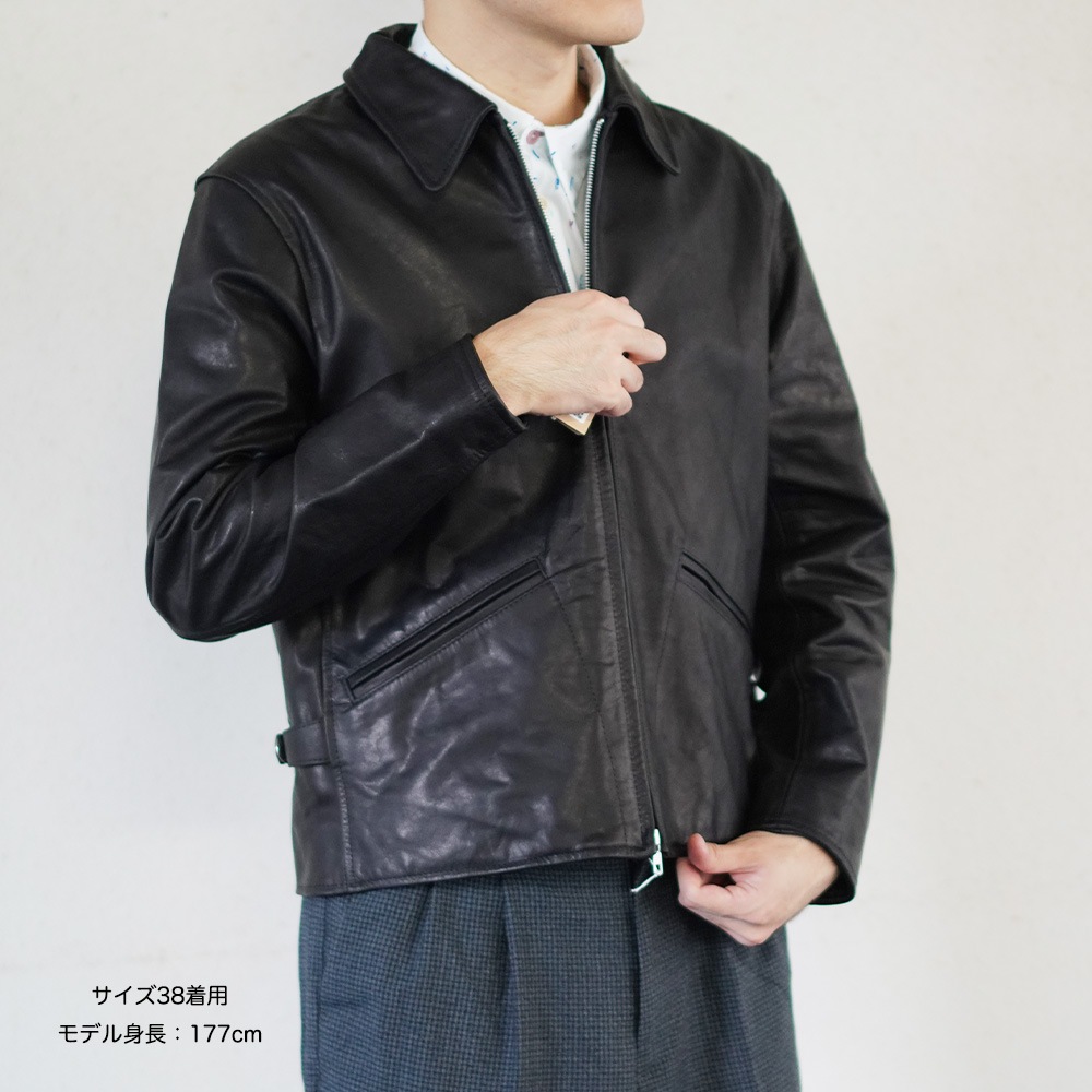 【26AW予約26年11月中旬ごろ入荷】CARLTON JAMES GROSE HORSE LEATHER ライダース レザージャケット 革ジャン  カールトン ジェームスグロース  ホースレザー  馬革   