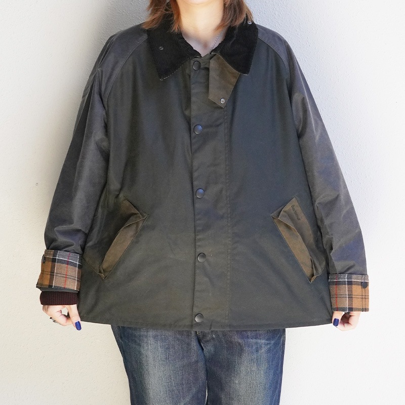バブアー トランスポート パッチワーク オイルジャケット ユニセックス