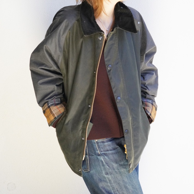 バブアー トランスポート パッチワーク オイルジャケット ユニセックス Barbour Patchwork Transport Waxed Jacket【国内正規品】MWX2499