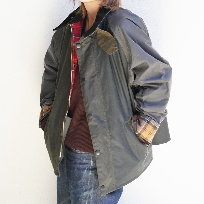バブアー トランスポート パッチワーク オイルジャケット ユニセックス Barbour Patchwork Transport Waxed Jacket【国内正規品】MWX2499
