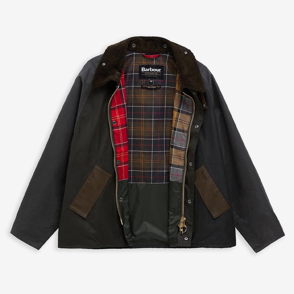 バブアー トランスポート パッチワーク オイルジャケット ユニセックス