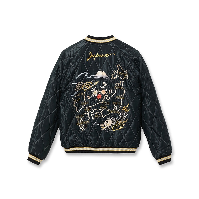 テーラー東洋 スカジャン メンズ リバーシブル スーベニアジャケット TAILOR TOYO TT15792-128 Mid 1950s Style Velveteen Souvenir Jacket “ROARING TIGER” × “JAPAN MAP”