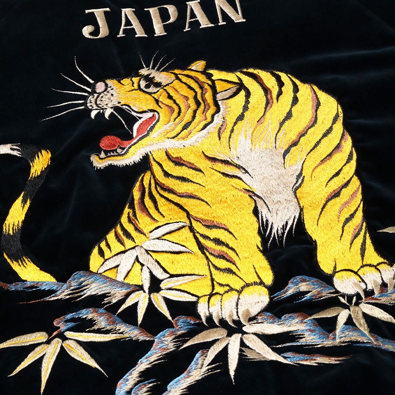 テーラー東洋 スカジャン メンズ リバーシブル スーベニアジャケット TAILOR TOYO TT15792-128 Mid 1950s Style Velveteen Souvenir Jacket “ROARING TIGER” × “JAPAN MAP”