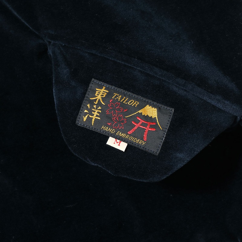 テーラー東洋 スカジャン メンズ リバーシブル スーベニアジャケット TAILOR TOYO TT15792-128 Mid 1950s Style Velveteen Souvenir Jacket “ROARING TIGER” × “JAPAN MAP”