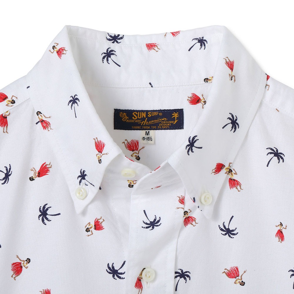 ハワイアンシャツ アロハシャツ メンズ サンサーフ コットンオックスフォードシャツ COTTON OXFORD B.D. SHIRT “HULA DANCER” SUN SURF SS39282 