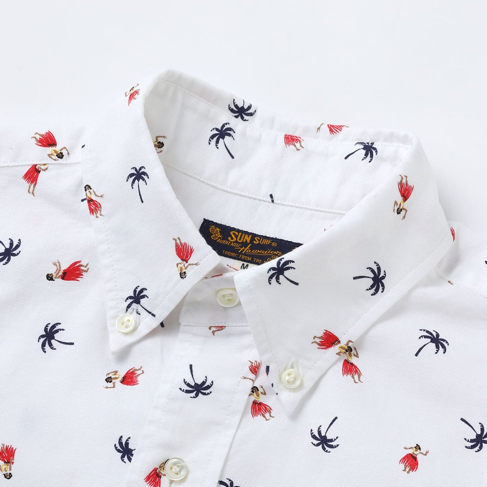 ハワイアンシャツ アロハシャツ メンズ サンサーフ コットンオックスフォードシャツ COTTON OXFORD B.D. SHIRT “HULA DANCER” SUN SURF SS39282 