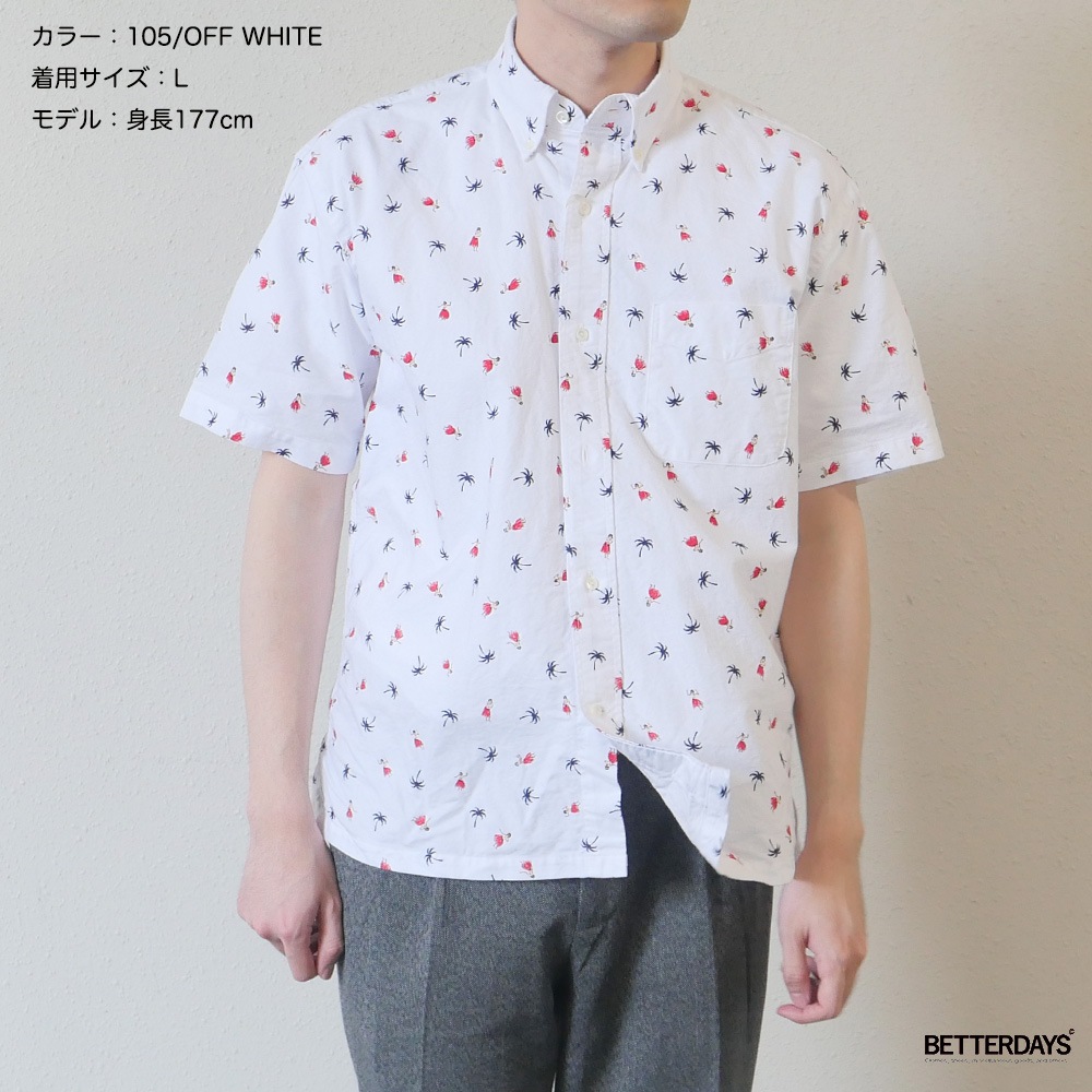 ハワイアンシャツ アロハシャツ メンズ サンサーフ コットンオックスフォードシャツ COTTON OXFORD B.D. SHIRT “HULA DANCER” SUN SURF SS39282 