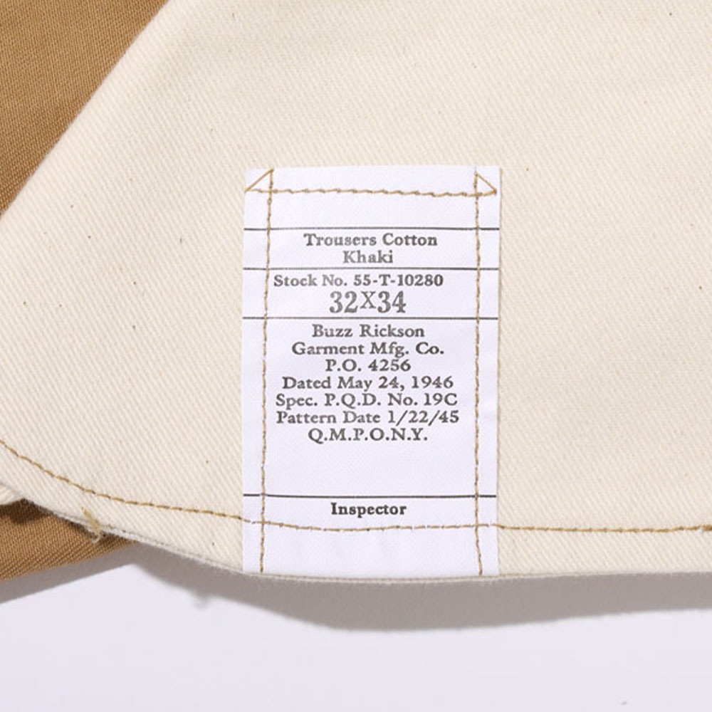チノパン  バズリクソンズ ボトムス パンツ EARLY MILITARY CHINOS 1945 MODEL BUZZ RICKSON'S M43035