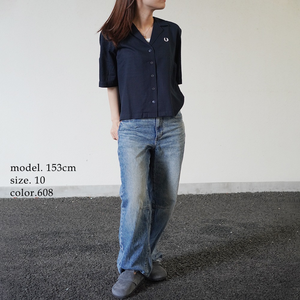 フレッドペリー オープンカラーシャツ レディース 半袖 FRED PERRY 