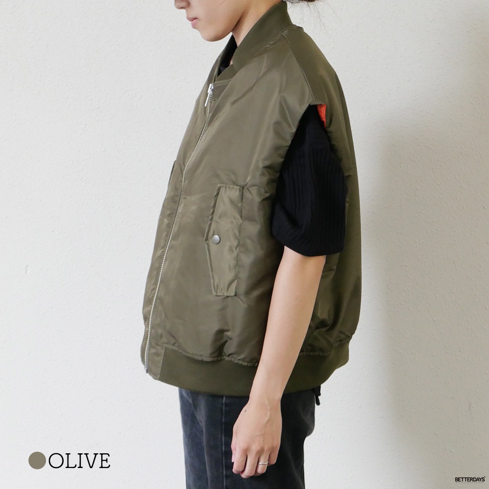 SALE／10%OFF】ベスト MA-1 ウィ ブルゾン ミリタリー キッフェ