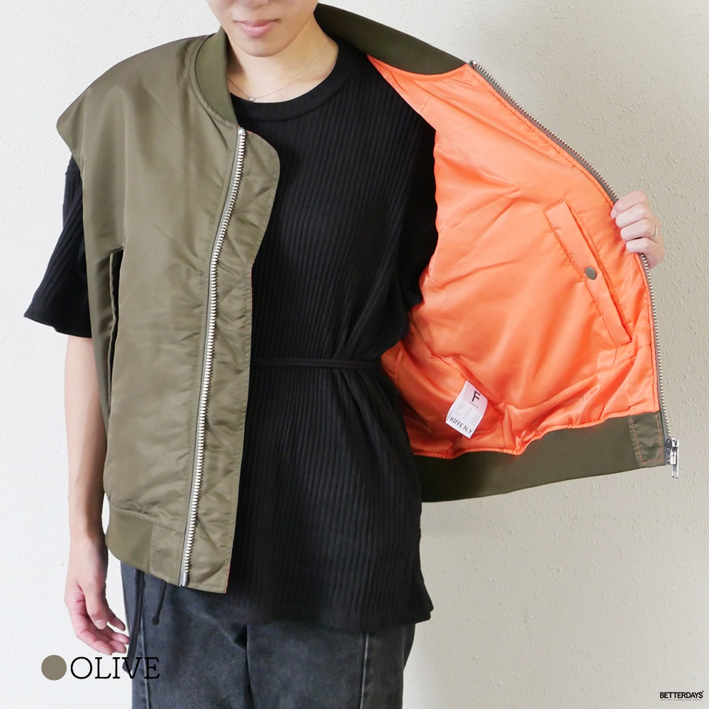 ベスト MA-1 ウィメンズ  レディース ブルゾン ミリタリー キッフェ BIG FIT MA-1 VEST KIFFE 【国内正規品】