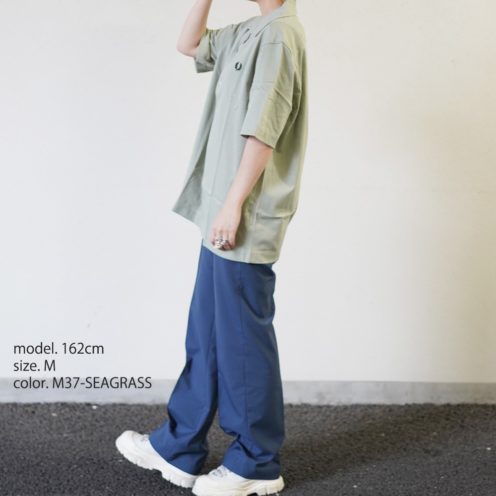 フレッドペリー カラーシャツ メンズ FRED PERRY COMPRESS MESH REVERE COLLAR SHIRT M1745 半袖 【国内正規品】