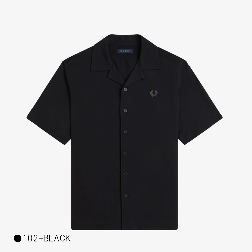 フレッドペリー カラーシャツ メンズ FRED PERRY COMPRESS MESH REVERE COLLAR SHIRT M1745 半袖 【国内正規品】
