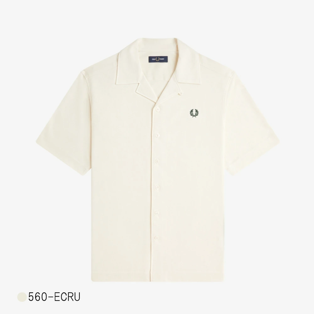 フレッドペリー カラーシャツ メンズ FRED PERRY COMPRESS MESH REVERE COLLAR SHIRT M1745 半袖 【国内正規品】