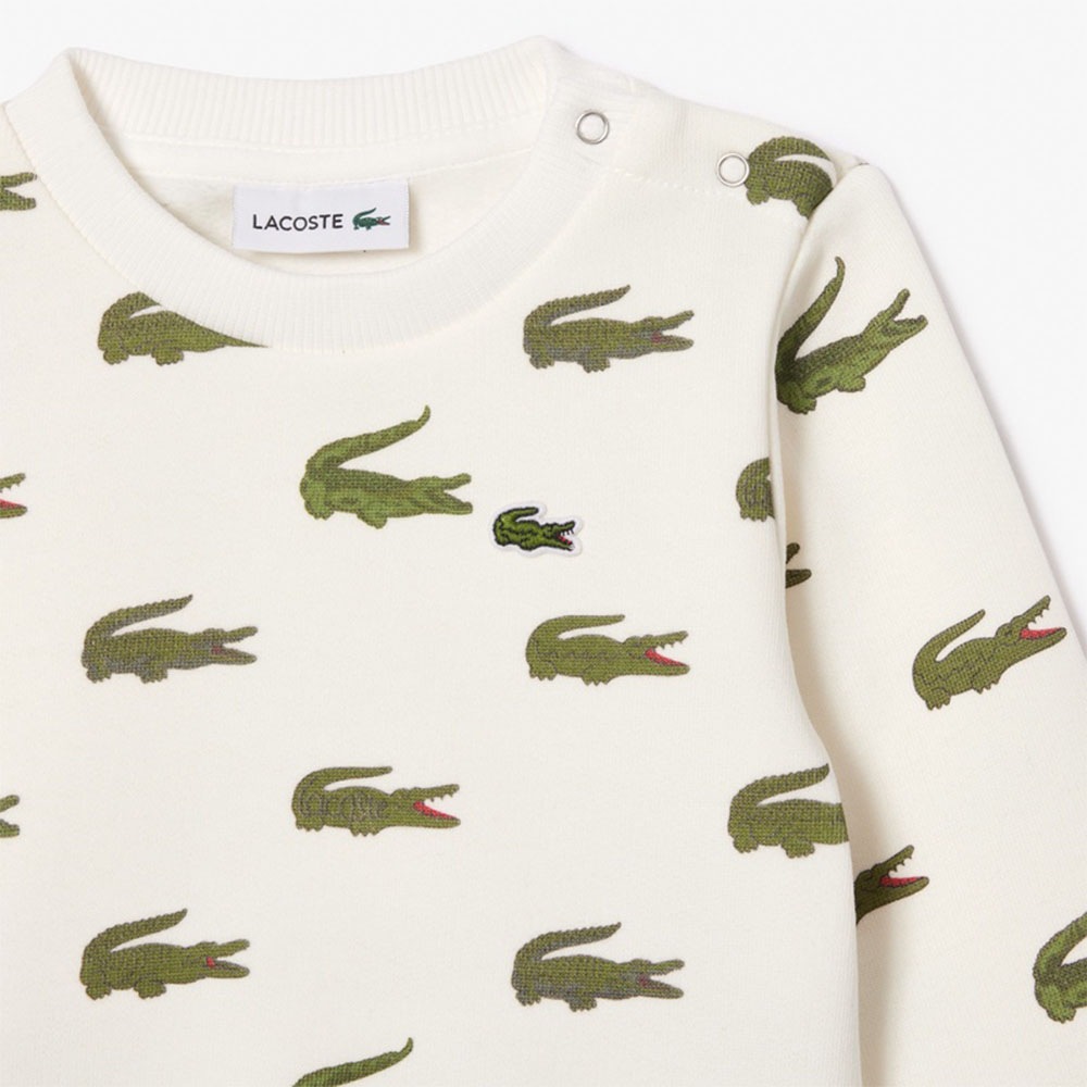 パジャマ ワニロゴ 総柄 JUNIOR スウェットパジャマ  ギフト ラコステ BABY LACOSTE 【国内正規品】4j1177