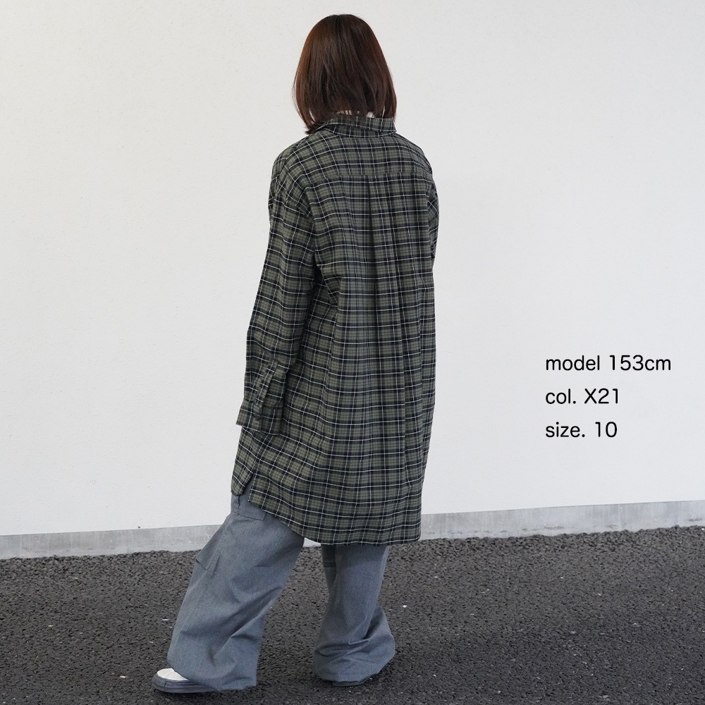 フレッドペリー チェック シャツ ワンピース 長袖 CHECK OXFORD SHIRT