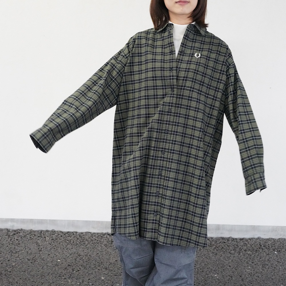 1/1からSALE対象予定商品】フレッドペリー チェック シャツ ワンピース
