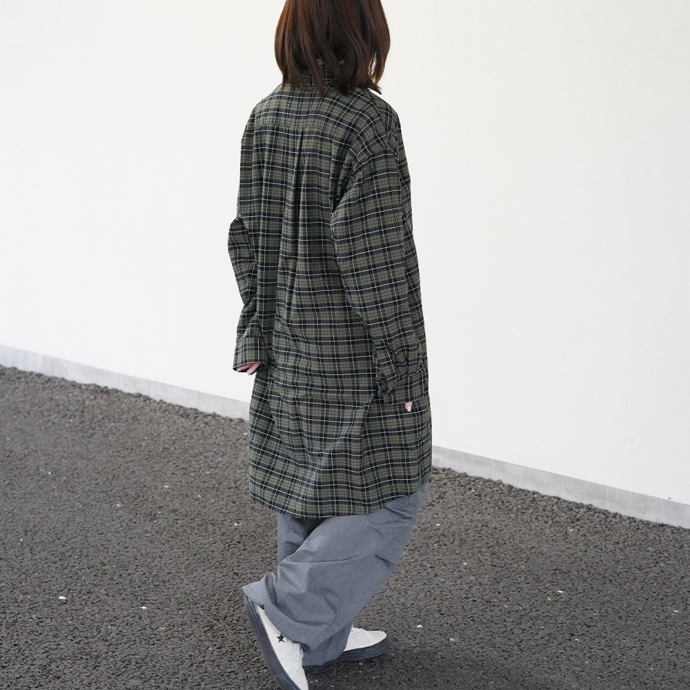 フレッドペリー FRED PERRY ワンピース ロングシャツ長袖 グレー フレッドペリー FRED PERRY ワンピース ロングシャツ長袖 グレー