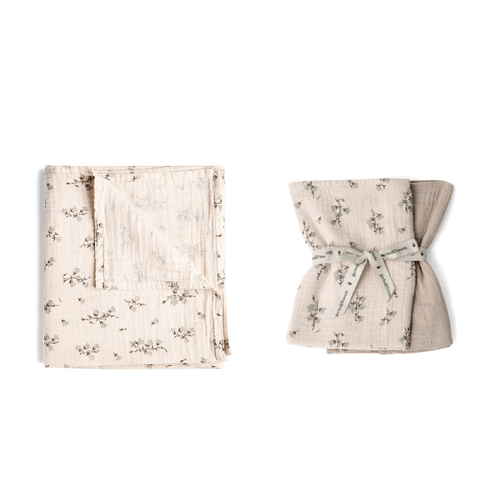 ガルボアンドフレンズ garbo&friends Muslin Swaddle Blanket ブランケット ガーゼ  オーガニックコットン おくるみ  出産祝い 2pcs 3pcs  