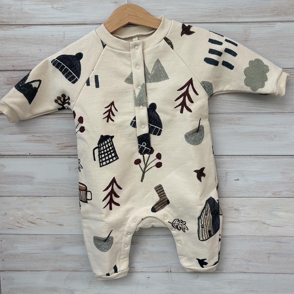 ロンパース キッズ  ベビー オーガニックズー Organic Zoo  Cosy Wild Onesie Undyed【国内正規品】 オーガニックズー公式取扱店 ベターデイズ【25AW/OZ】17cwildsie