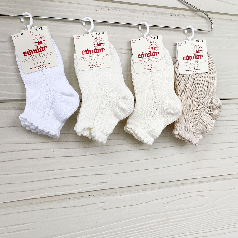 condor コンドル Side openwork perle short socks サイドオープンワーク パール ショートソックス  靴下 キッズ ベビー 【国内正規品】