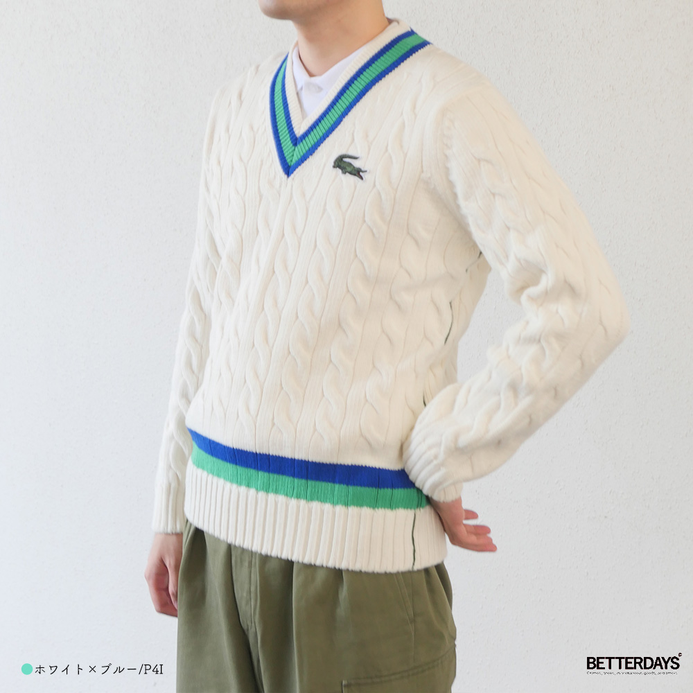 【SALE／10%OFF】ニット  ラコステ  レデイース エシカルニット Vネック LACOSTE 