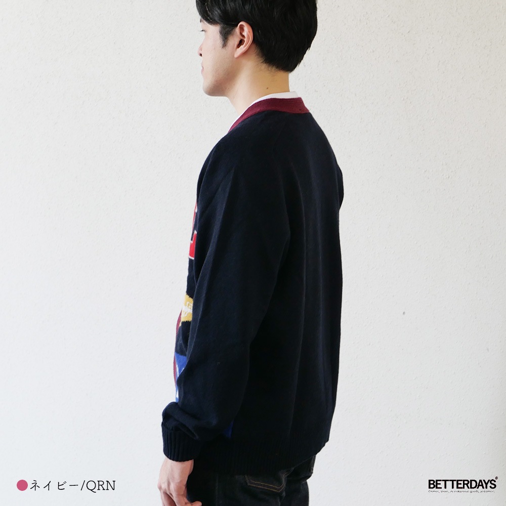 【SALE／10%OFF】ニットカーディガン  ラコステ グラフィックジャカード リサイクルニット カーディガン LACOSTE 