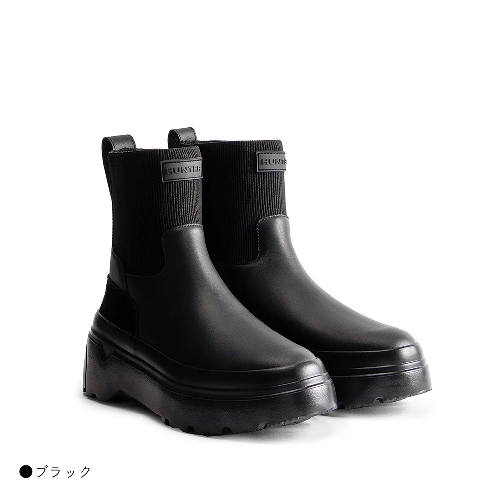 ブーツ  エクスプローラー チェルシー フラットフォームブーツ 22cm-25cm HUNTER WOMEN 