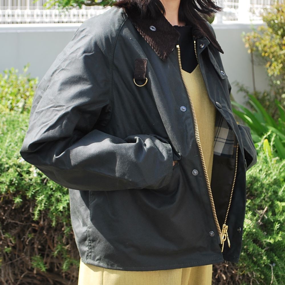 Barbour Spey ワックス コットン ショート ブルゾン Barbour（バブアー） #7934955025 スペイ ワックスコットン ショート