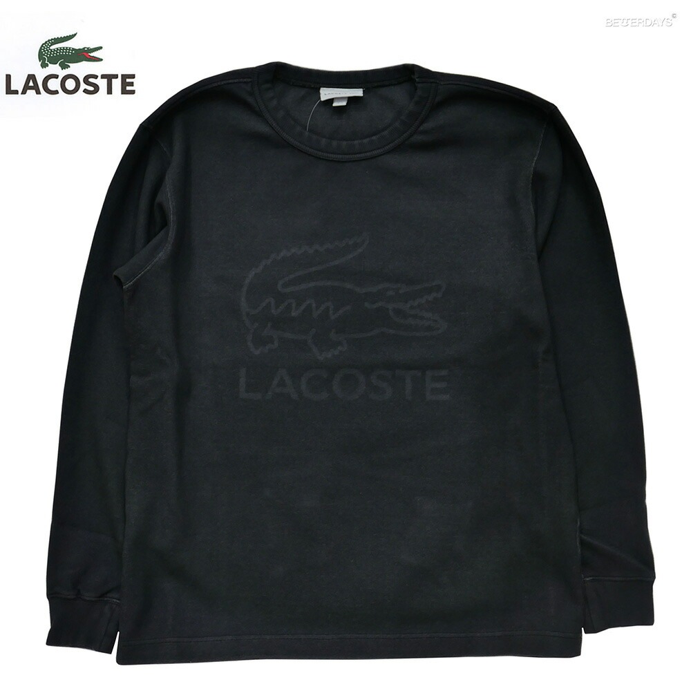 スウェット メンズ ラコステ サンドブラストクロッククルーネックスウェット 【国内正規品】 LACOSTE