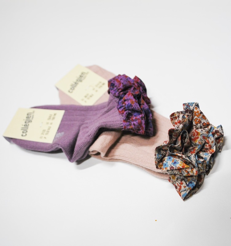 collegien(コレジアン) Charlotte リバティ レーストリムショートソックス 12cm-21cm