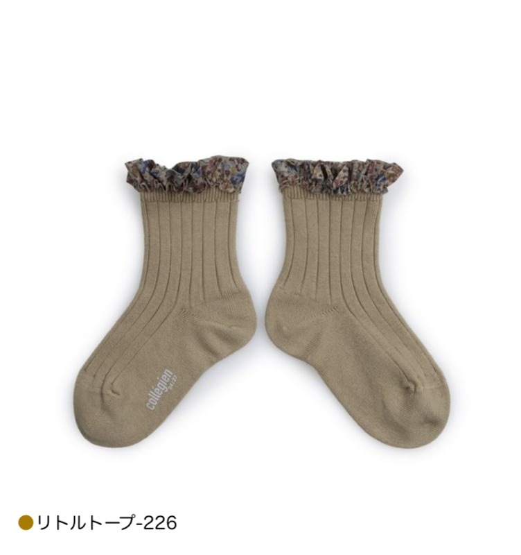 collegien(コレジアン) Charlotte リバティ レーストリムショートソックス 12cm-21cm