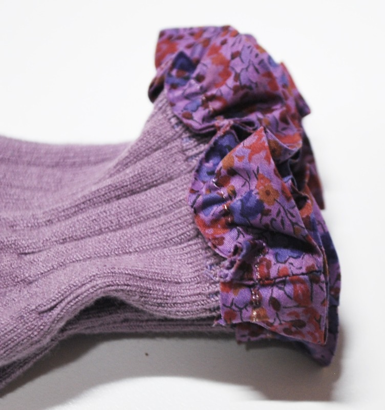 collegien(コレジアン) Charlotte リバティ レーストリムショートソックス 12cm-21cm