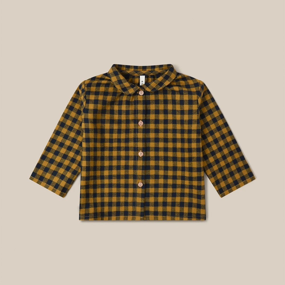 シャツ ブラウス ギンガムチェック キッズ オーガニックズー Organic Zoo Blueberry Gingham Shirt 15BBGHS